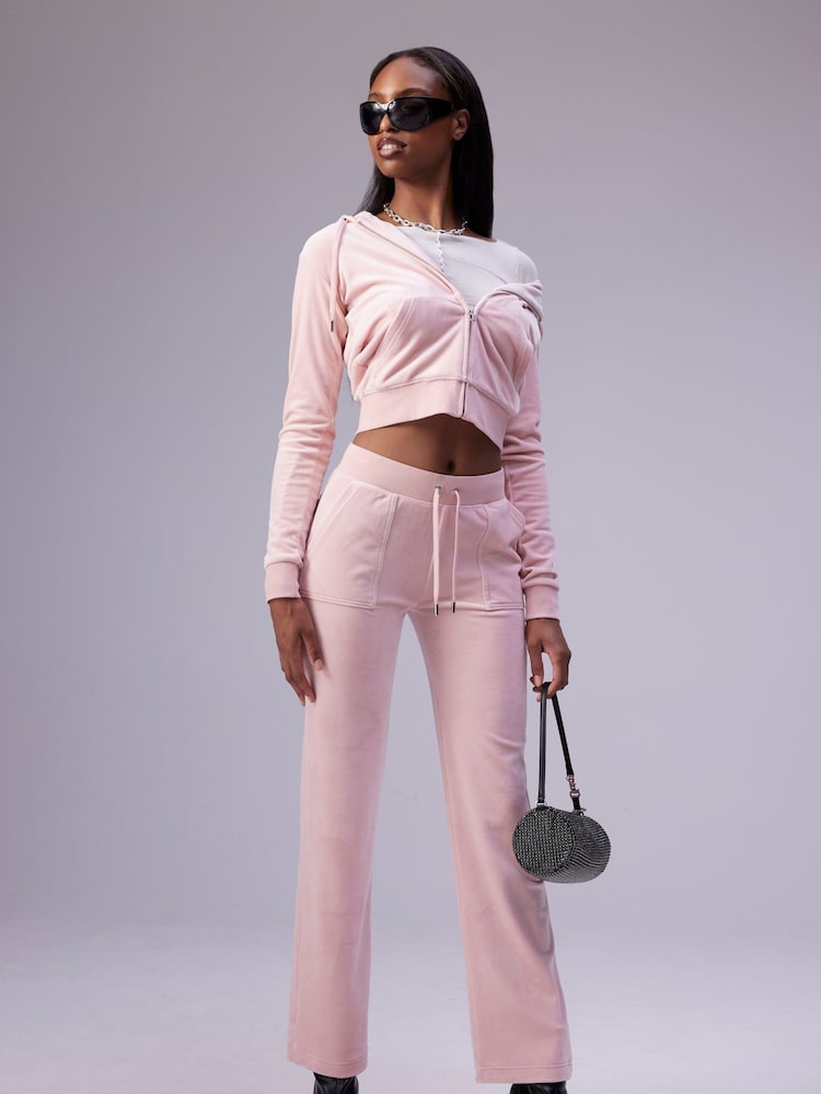 Juicy Couture Womens Zip Through Velour Robertson Zip Up Hoodie - Image 2 of 5