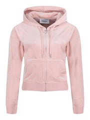 Juicy Couture Womens Zip Through Velour Robertson Zip Up Hoodie - Image 4 of 5
