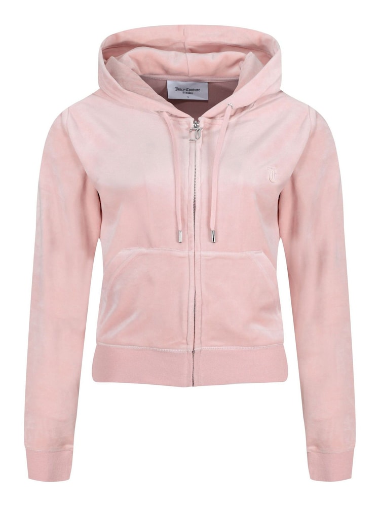 Juicy Couture Womens Zip Through Velour Robertson Zip Up Hoodie - Image 4 of 5