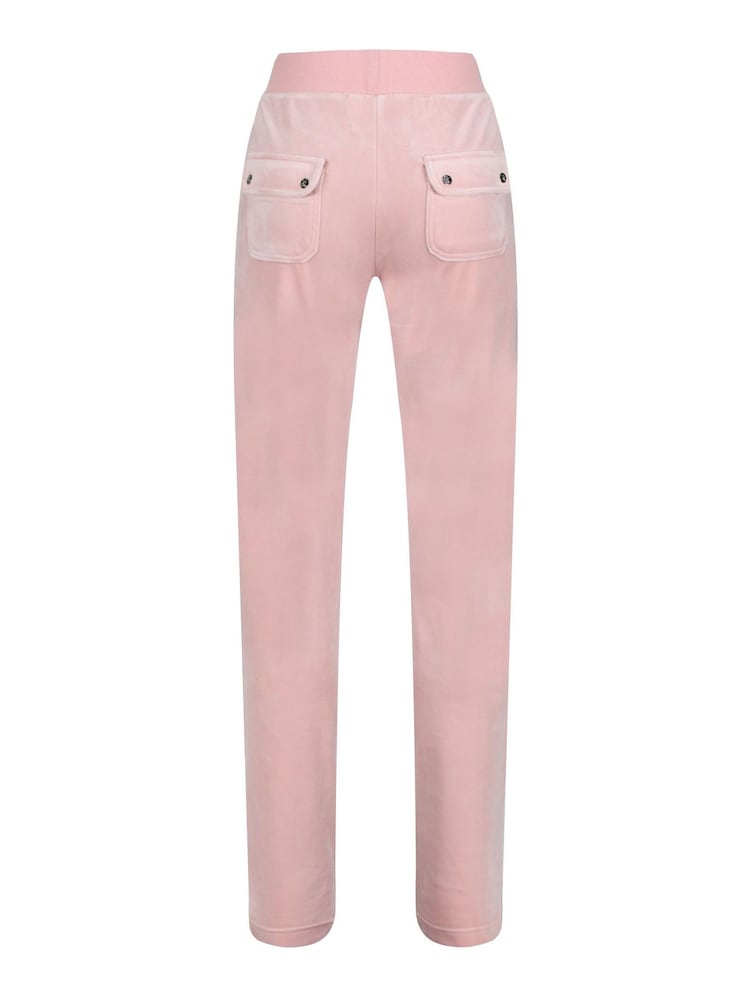 Pink - Juicy Couture Velours-Jogginghose für Damen mit geradem Bein - Bild 4 von 4