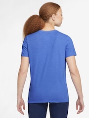 Nike Blue/White DriFIT Swoosh T-Shirt - Image 2 of 3