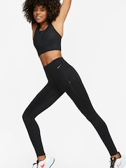 Nike Black Premium Go Firm Support High Waisted Full Length Leggings With Pockets - Image 1 of 10