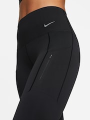 Nike Black Premium Go Firm Support High Waisted Full Length Leggings With Pockets - Image 4 of 10