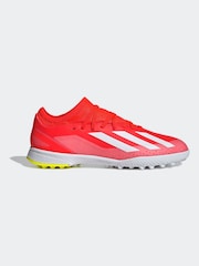 adidas Red/White Football X Crazyfast League Turf Kids Boots - Image 1 of 10