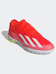 adidas Red/White Football X Crazyfast League Turf Kids Boots - Image 3 of 10