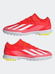 adidas Red/White Football X Crazyfast League Turf Kids Boots - Image 5 of 10