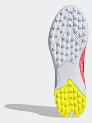 adidas Red/White Football X Crazyfast League Turf Kids Boots - Image 8 of 10