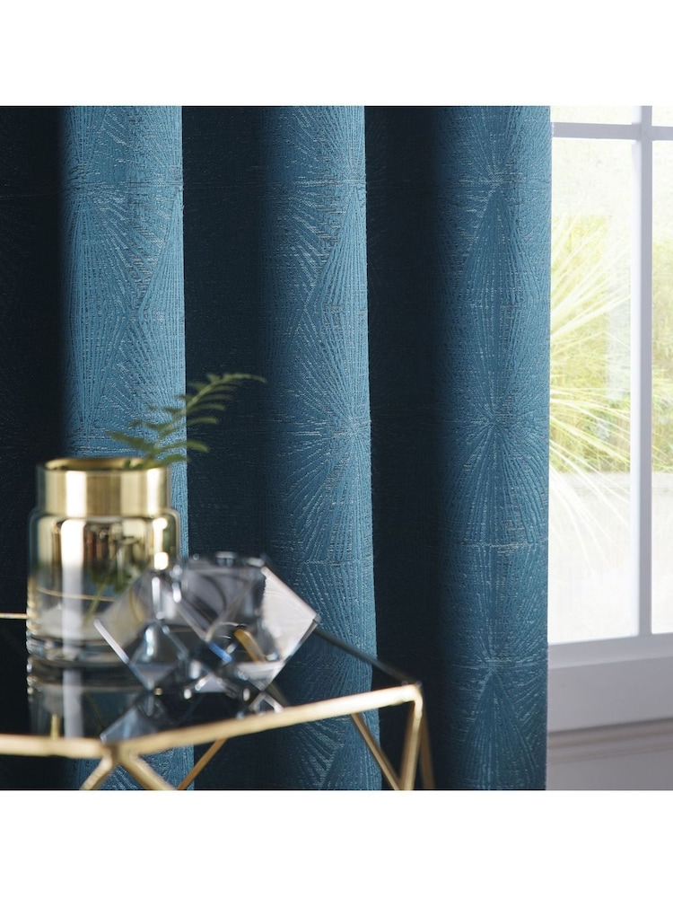 Studio G Kingfisher Blue Amari Eyelet Curtains - Image 3 of 3