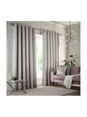 Studio G Silver Como Eyelet Curtains - Image 1 of 3