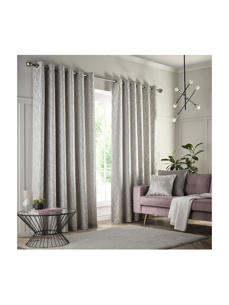 Studio G Silver Como Eyelet Curtains - Image 1 of 3