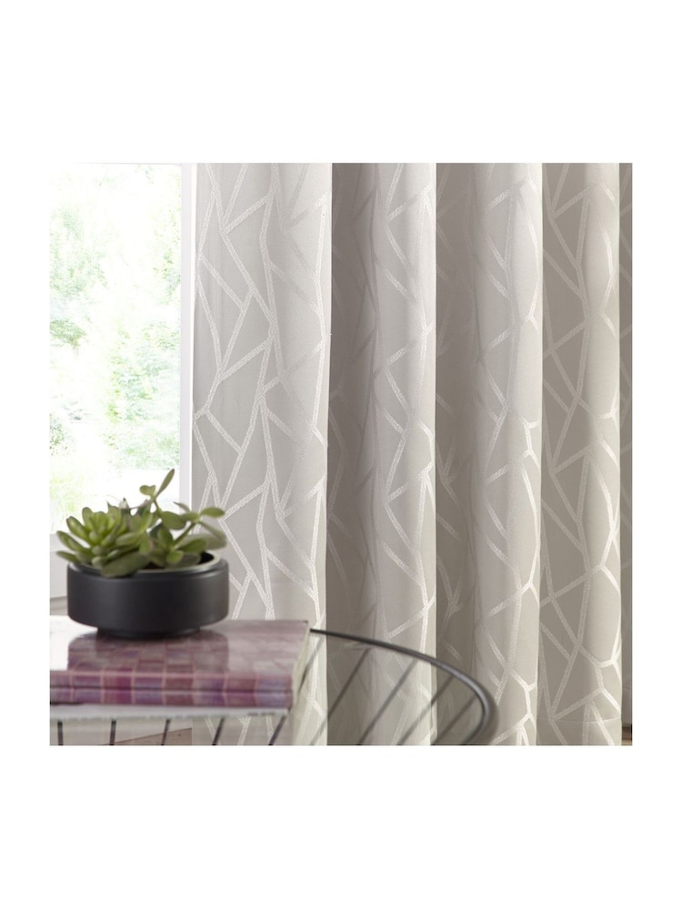 Studio G Silver Como Eyelet Curtains - Image 3 of 3