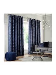 Studio G Ink Blue Como Eyelet Curtains - Image 1 of 3