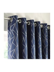 Studio G Ink Blue Como Eyelet Curtains - Image 2 of 3