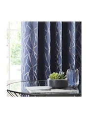 Studio G Ink Blue Como Eyelet Curtains - Image 3 of 3