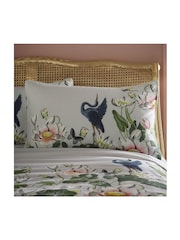 Wedgwood Dove 100% Cotton Waterlily Duvet Cover and Pillowcase Set - Image 2 of 3