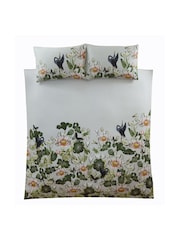 Wedgwood Dove 100% Cotton Waterlily Duvet Cover and Pillowcase Set - Image 3 of 3