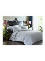 Wedgwood Grey 100% Cotton Folia Duvet Cover and Pillowcase Set - Image 2 of 4