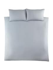 Wedgwood Grey 100% Cotton Folia Duvet Cover and Pillowcase Set - Image 4 of 4