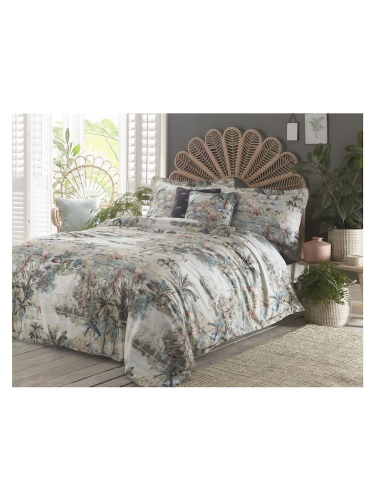 Clarke & Clarke Mineral Blue Habitat Duvet Cover and Pillowcase Set - Image 2 of 4