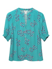 Khost Clothing Bluse mit Herz-Blumenmuster, Grün - Bild 3 von 3