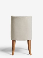 Set of 2 Tweedy Plain Light Natural Wolton Collection Luxe Buttoned Dining Chairs - Image 5 of 9