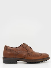 White Stuff Natural Arlo Brogue Leather Shoes - Image 1 of 4