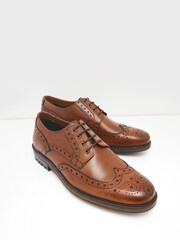 White Stuff Natural Arlo Brogue Leather Shoes - Image 2 of 4