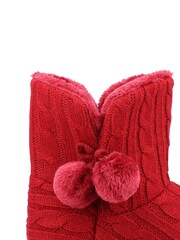 Fleet & Foster Apple Knitted Bootie Slippers - Image 1 of 4