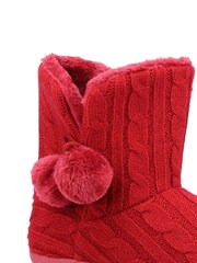 Fleet & Foster Apple Knitted Bootie Slippers - Image 2 of 4