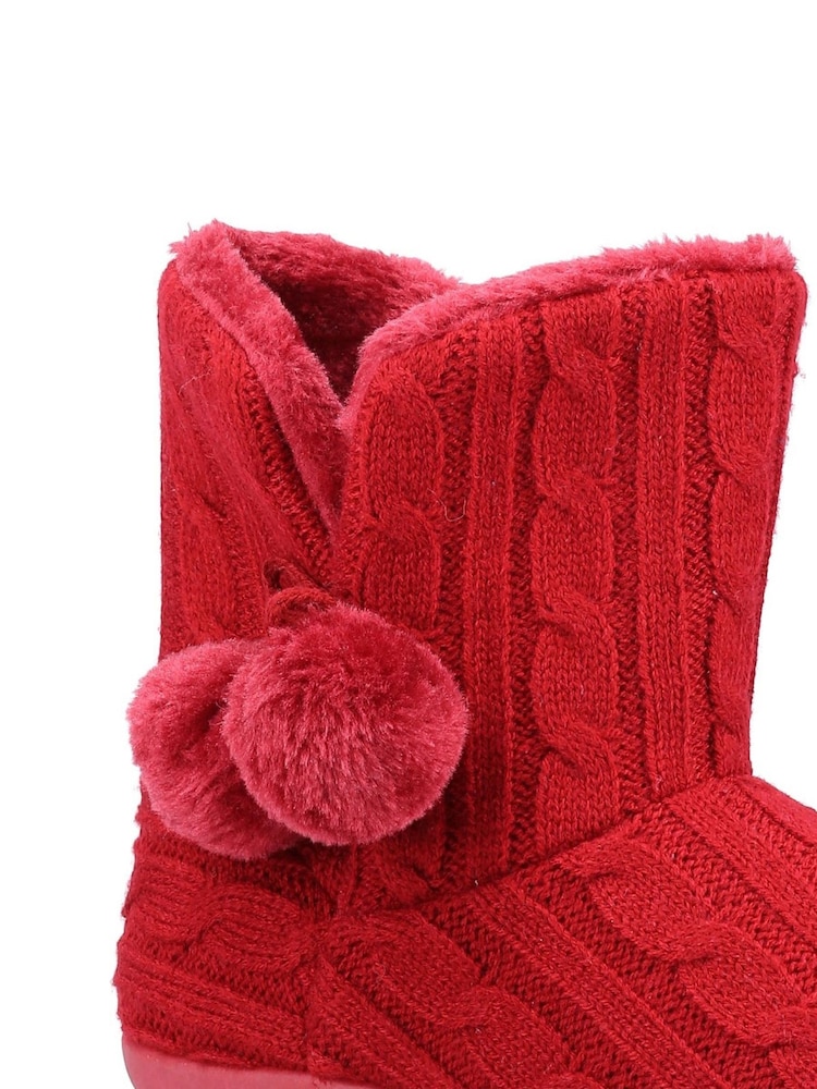 Fleet & Foster Apple Knitted Bootie Slippers - Image 2 of 4