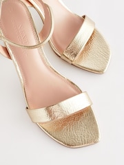 zlata (barva); zlato - Sandali s kvadratno peto Forever Comfort® - Slika 6 iz 7
