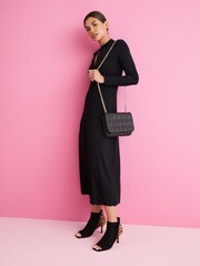 Schwarz/Animalprint - Forever Comfort® Peeptoe-Stiefeletten aus Materialmix - Bild 2 von 8