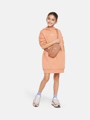 Nike Orange/Gold Shine Fleece Long Line Hoodie - Image 2 of 5