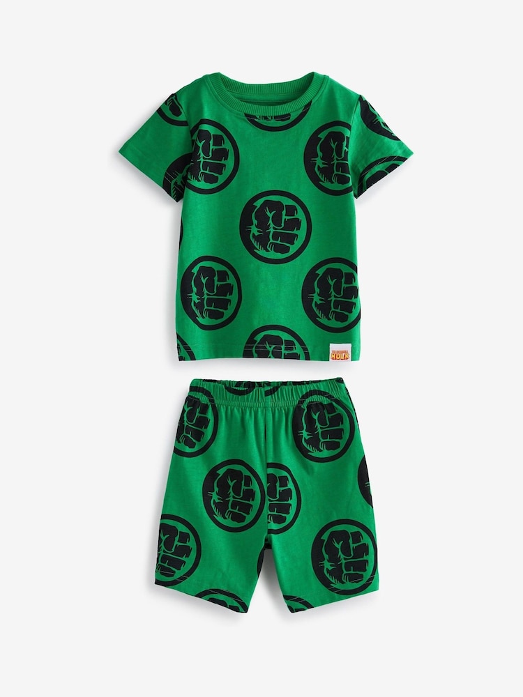 Marvel 100% Cotton Short Pyjamas 3 Pack (12mths-12yrs) - Image 2 of 14