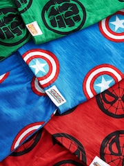 Marvel 100% Cotton Short Pyjamas 3 Pack (12mths-12yrs) - Image 6 of 14