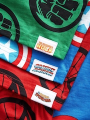 Marvel 100% Cotton Short Pyjamas 3 Pack (12mths-12yrs) - Image 7 of 14
