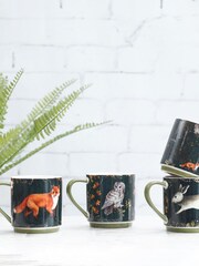 MM Living Set of 4 Blue Briar Stacking Mugs - Image 1 of 4