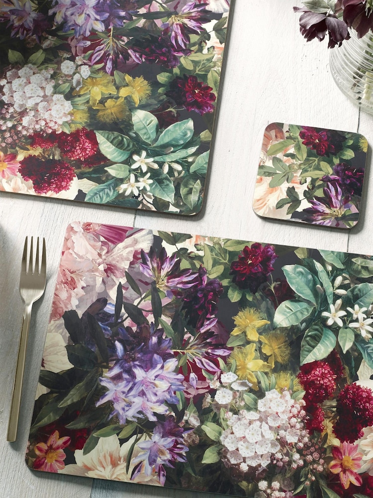MM Living Blue Set of 4 Fiori Placemat - Image 1 of 1