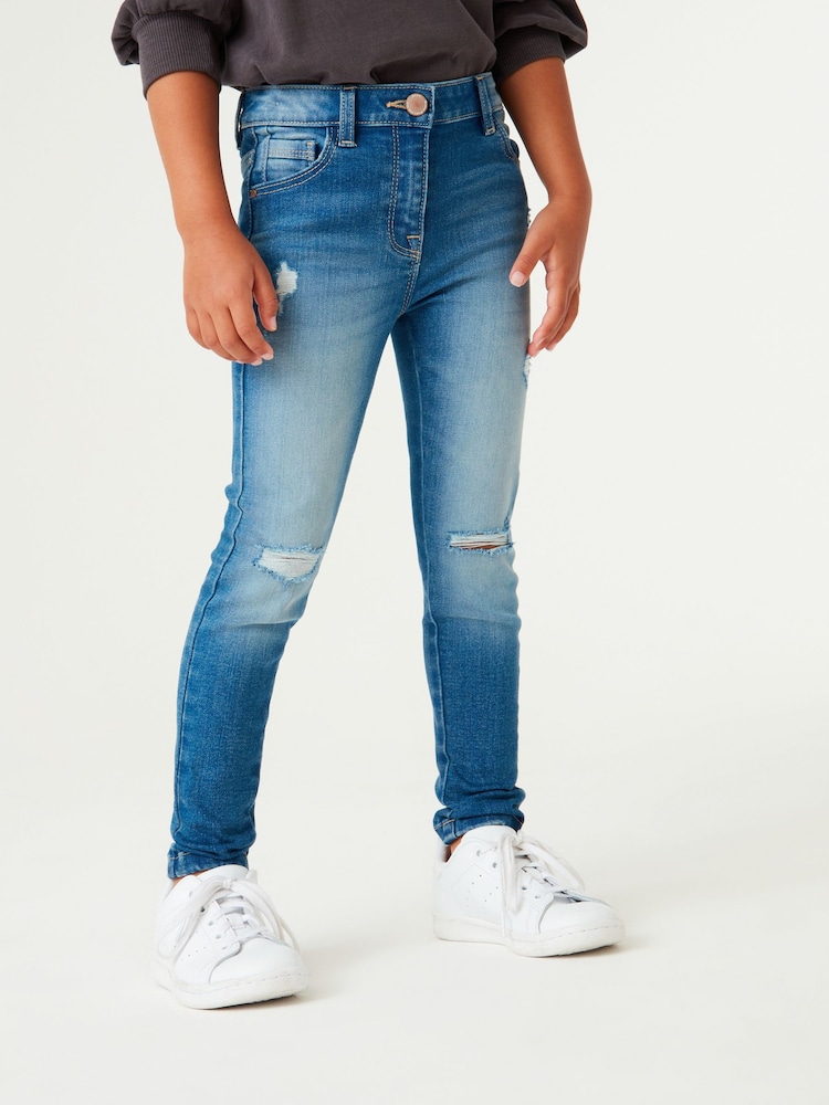 Mittelblau/Denim/Distressed - Skinny Jeans (3–16Jahre) - Bild 1 von 6