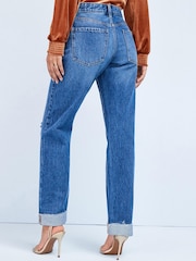 Blue Boyfriend Fit Jeans - Image 3 of 5