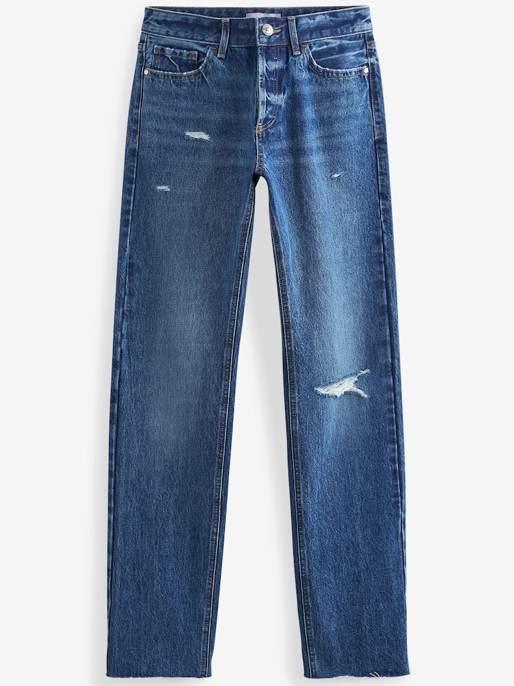 Blue Boyfriend Fit Jeans - Image 5 of 5
