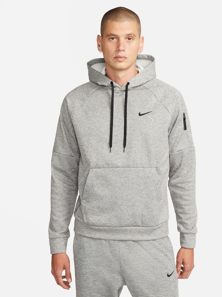 Nike Dark Grey Therma-FIT Pullover Training Hoodie - Image 1 of 13