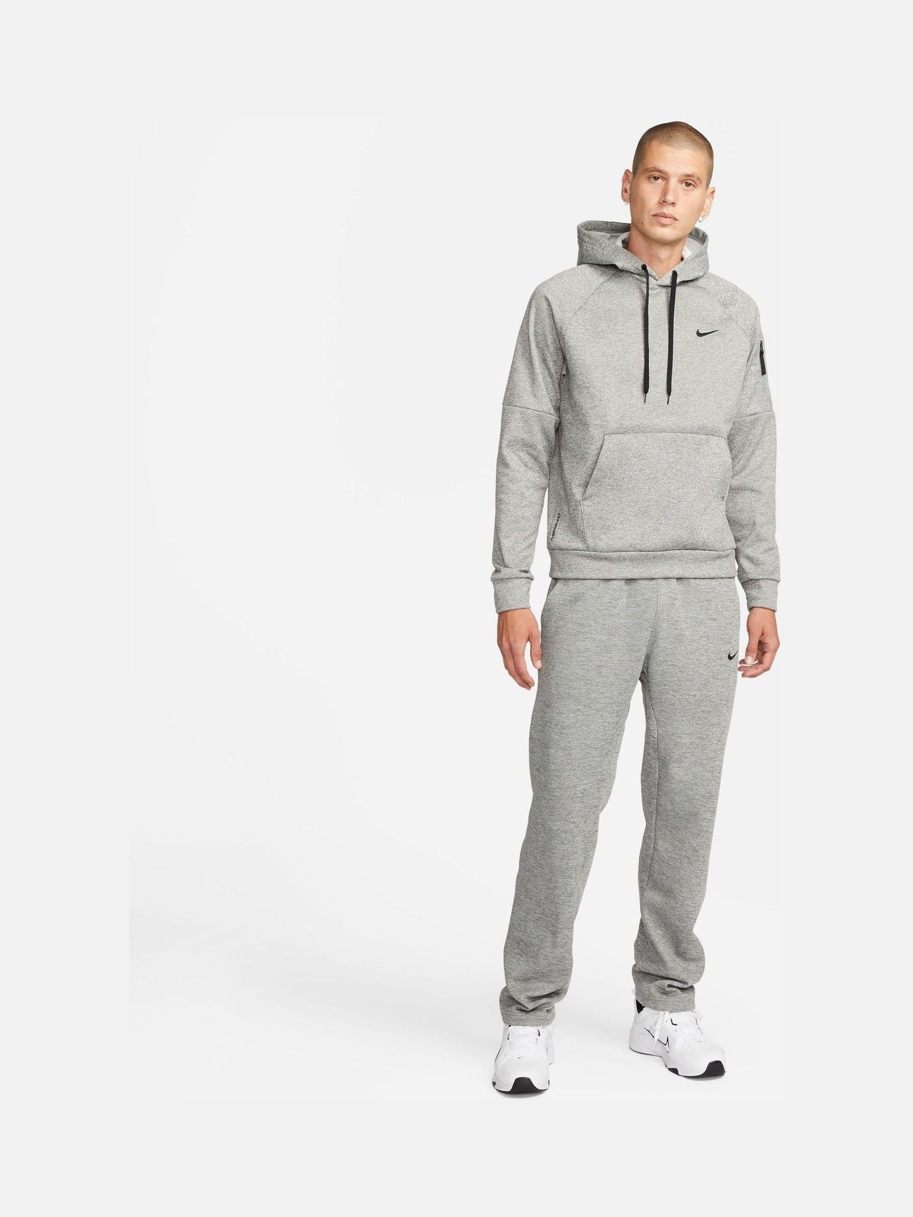 nike grey sweatpants and hoodie