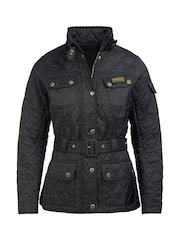 בצבע שחור - Barbour International ז'קט מרופד פליז Polar בדוגמת תפירת טלאים - תמונה 6 מתוך 7
