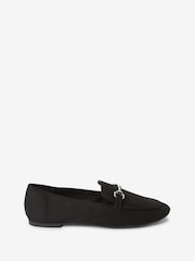 Black Microfibre Forever Comfort® Metal Trim Slim Sole Loafers - Image 4 of 7