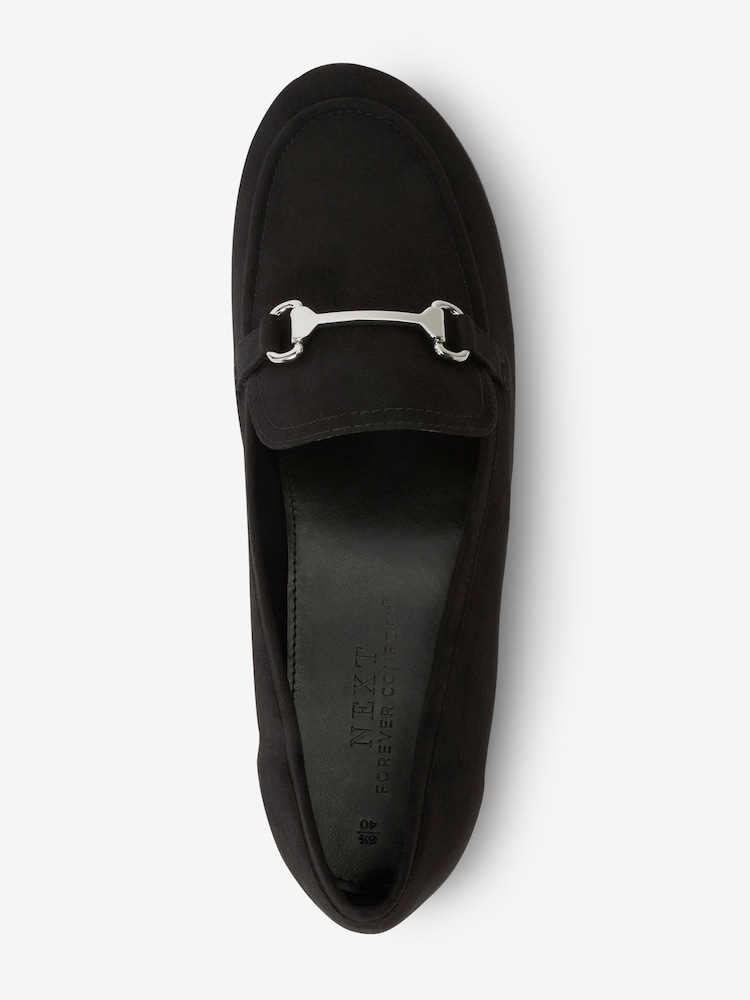 Black Microfibre Forever Comfort® Metal Trim Slim Sole Loafers - Image 6 of 7