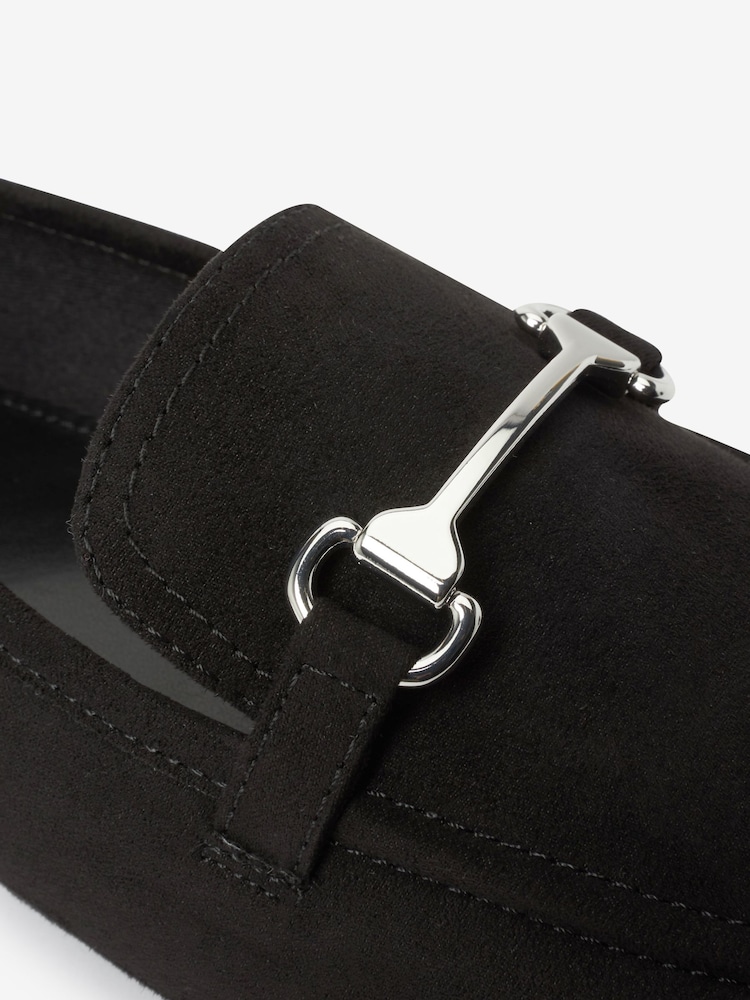 Black Microfibre Forever Comfort® Metal Trim Slim Sole Loafers - Image 7 of 7