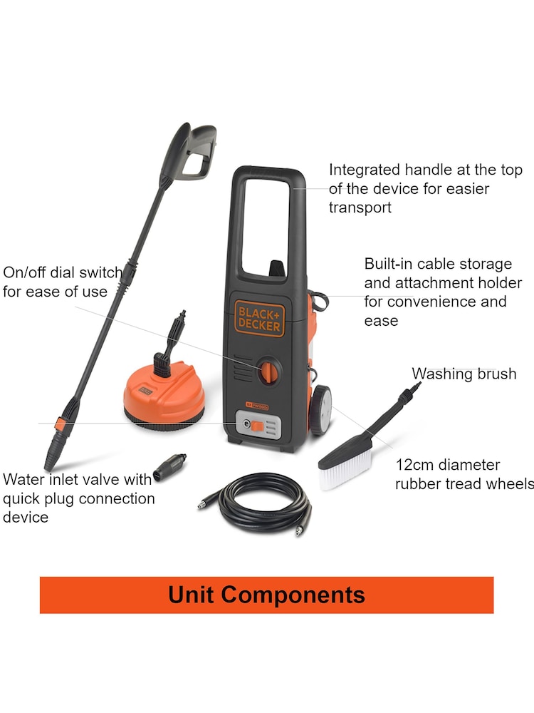 Black & Decker Black 1500PE Pressure Washer - Image 2 of 5
