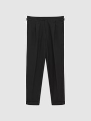 Reiss Black Lead Seersucker Mixer Slim Fit Trousers - Image 2 of 6