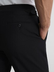 Reiss Black Lead Seersucker Mixer Slim Fit Trousers - Image 6 of 6